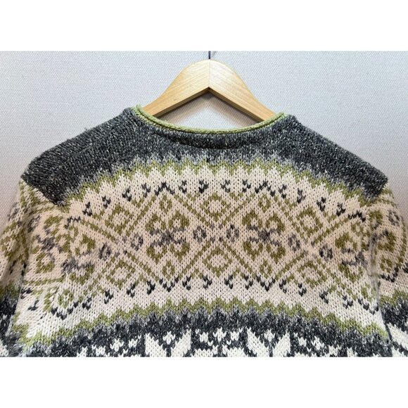 Croft & Barrow Womens Cardigan Sweater Knit Long Sleeve Size XL Multi Snowflakes - Picture 9 of 11